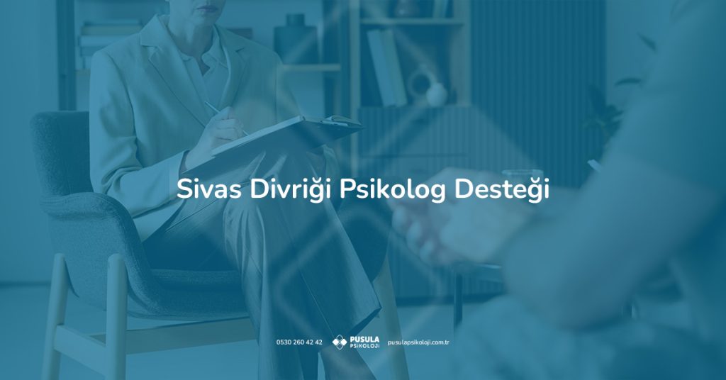 Sivas Divriği psikolog desteği ve seans süreci için terapi odasında görüşme yapan psikolog